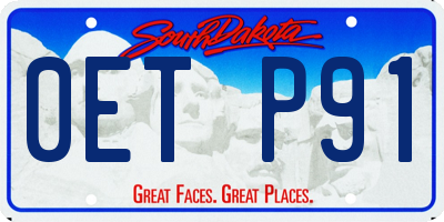SD license plate 0ETP91