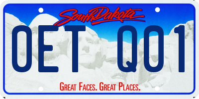 SD license plate 0ETQ01