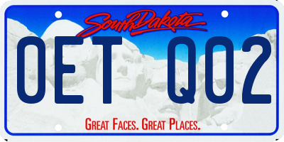 SD license plate 0ETQ02