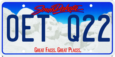 SD license plate 0ETQ22