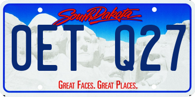 SD license plate 0ETQ27
