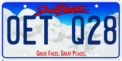 SD license plate 0ETQ28