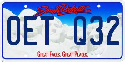 SD license plate 0ETQ32