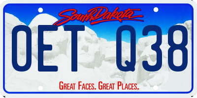 SD license plate 0ETQ38