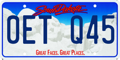 SD license plate 0ETQ45