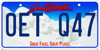 SD license plate 0ETQ47