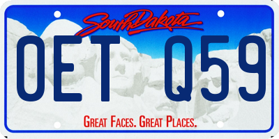 SD license plate 0ETQ59