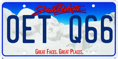 SD license plate 0ETQ66