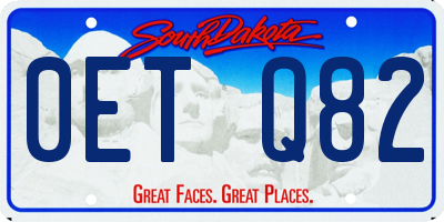SD license plate 0ETQ82