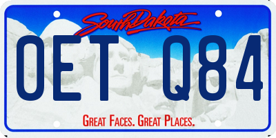 SD license plate 0ETQ84
