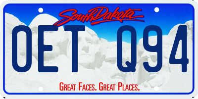 SD license plate 0ETQ94