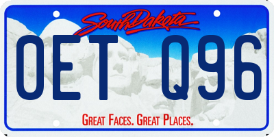 SD license plate 0ETQ96