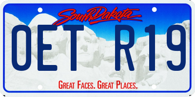 SD license plate 0ETR19