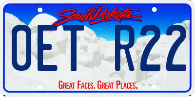 SD license plate 0ETR22