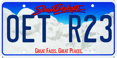 SD license plate 0ETR23