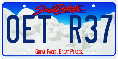 SD license plate 0ETR37