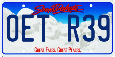 SD license plate 0ETR39