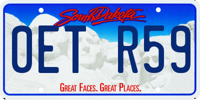 SD license plate 0ETR59