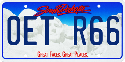 SD license plate 0ETR66