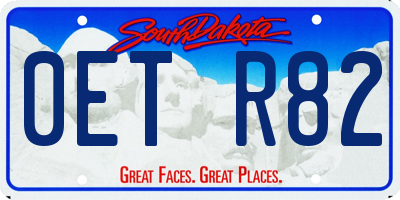 SD license plate 0ETR82