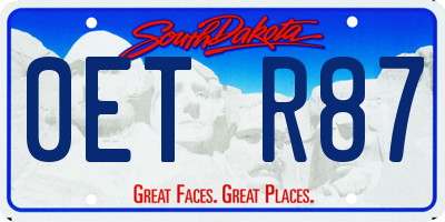 SD license plate 0ETR87