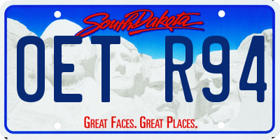 SD license plate 0ETR94