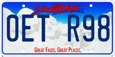 SD license plate 0ETR98