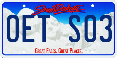 SD license plate 0ETS03