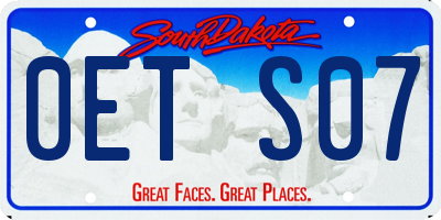 SD license plate 0ETS07