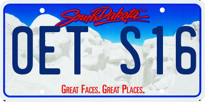 SD license plate 0ETS16