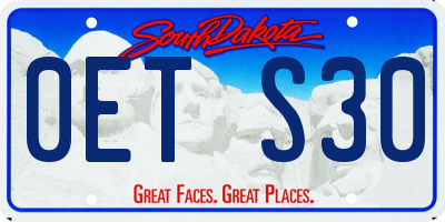 SD license plate 0ETS30
