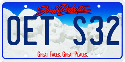 SD license plate 0ETS32