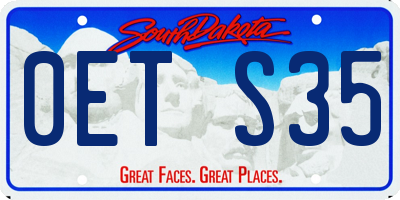 SD license plate 0ETS35