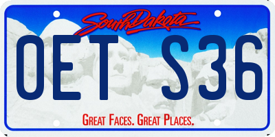 SD license plate 0ETS36
