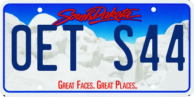 SD license plate 0ETS44