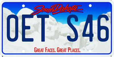 SD license plate 0ETS46
