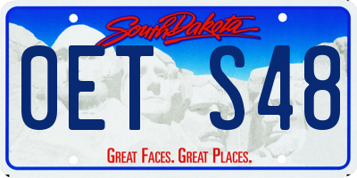 SD license plate 0ETS48