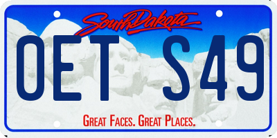 SD license plate 0ETS49