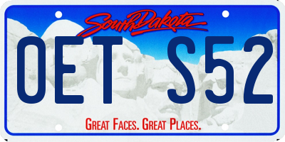SD license plate 0ETS52