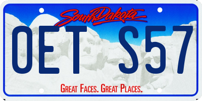 SD license plate 0ETS57