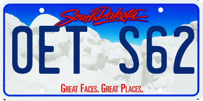 SD license plate 0ETS62