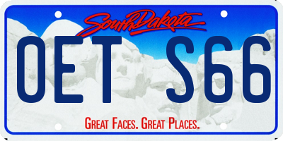 SD license plate 0ETS66