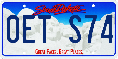 SD license plate 0ETS74