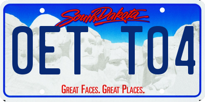 SD license plate 0ETT04