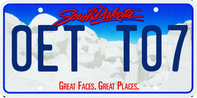SD license plate 0ETT07