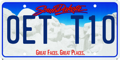 SD license plate 0ETT10