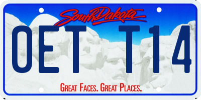 SD license plate 0ETT14