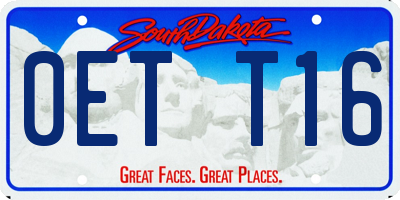 SD license plate 0ETT16