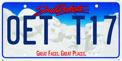 SD license plate 0ETT17