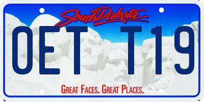 SD license plate 0ETT19